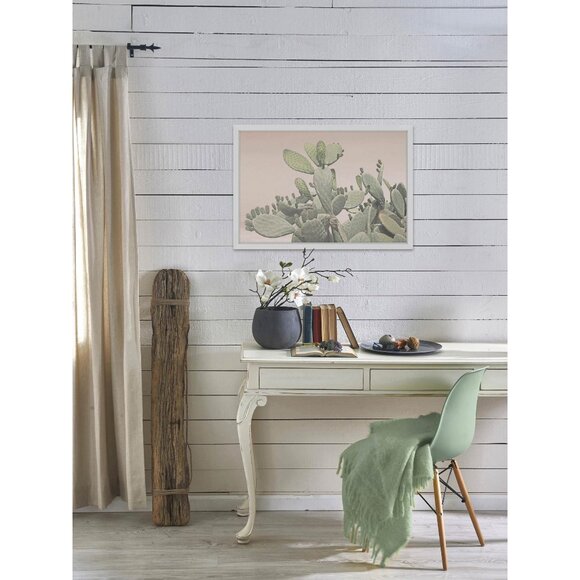 Cactus Bunch Marmont Hill Watercolor Cactus Painting Framed Paper Print NEW NIB - Picture 9 of 11